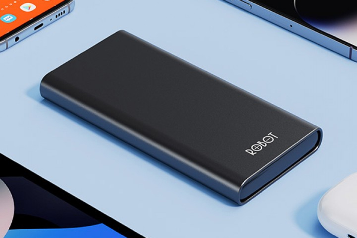 Powerbank 10000 mAh Micro - Type C Robot RT11 Black