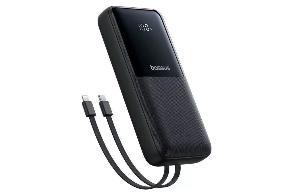 Powerbank 10000 mAh Baseus Lipow Dual-Cable Black