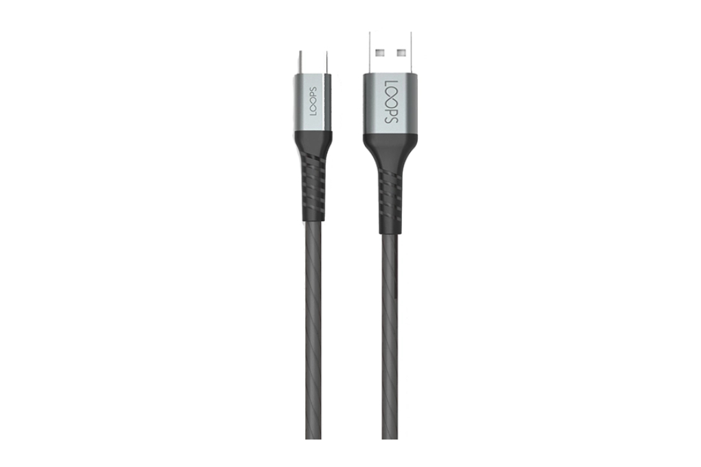 Kabel Type A - Type C Loops Light Up LED BLACK