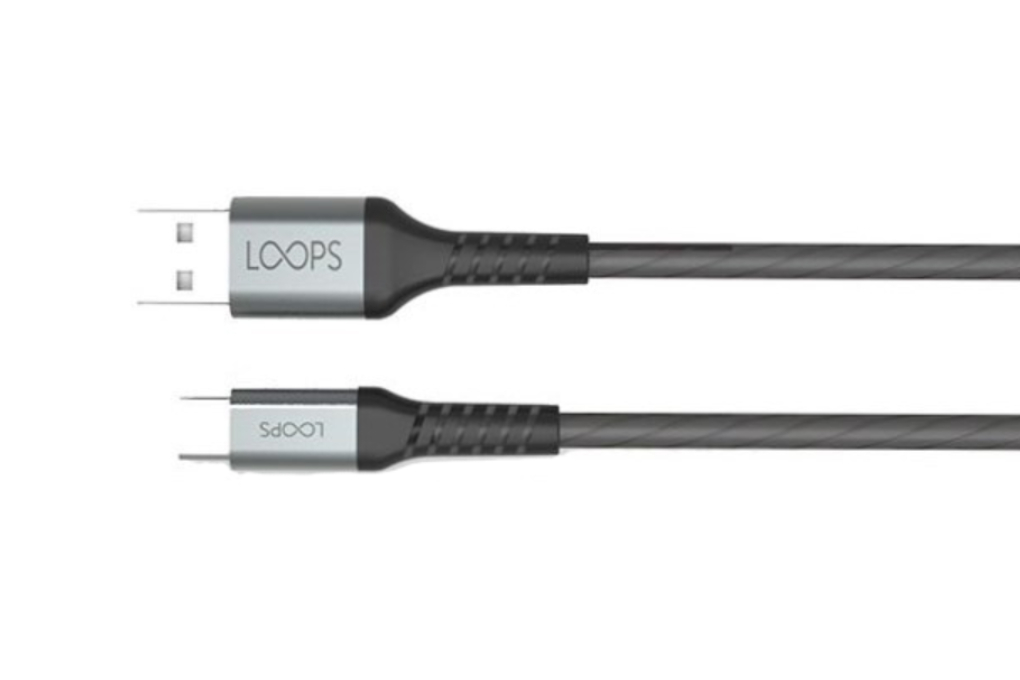 Kabel Type A - Type C Loops Light Up LED BLACK 3