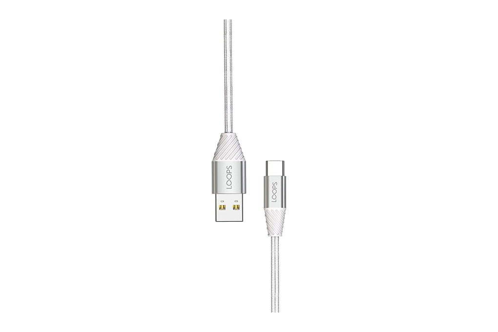 Kabel Type A - Type C 1m Loops WHITE
