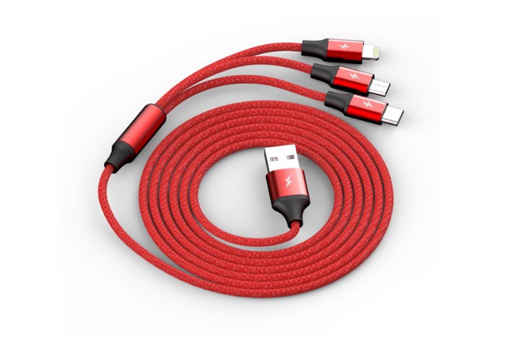 Kabel Data 3 in 1 1.2m Foomee NF12 RED 2