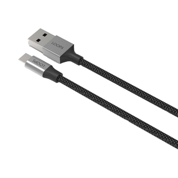 Kabel Micro USB Nylon 1.2m Loops BLACK 2