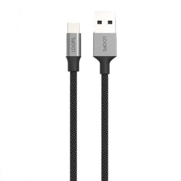 Kabel Micro USB Nylon 1.2m Loops BLACK