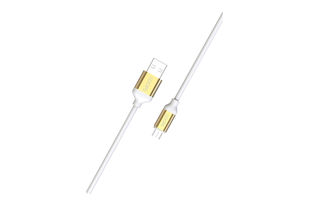 Kabel Micro USB TPE 1.1m Loops GOLD