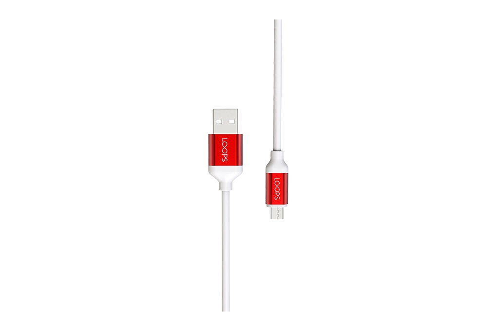 Kabel Micro USB TPE 1.1m Loops RED