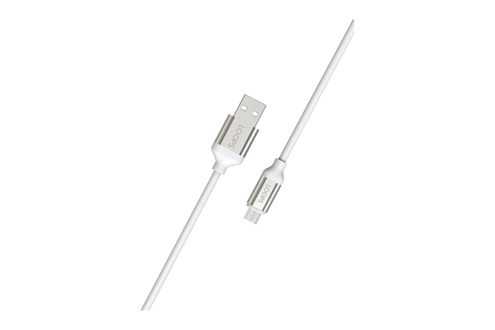 Kabel Micro USB TPE 1.1m Loops SILVER