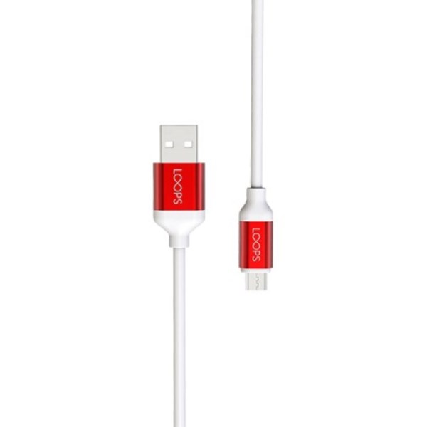 Kabel Micro USB TPE 1.1m Loops SILVER