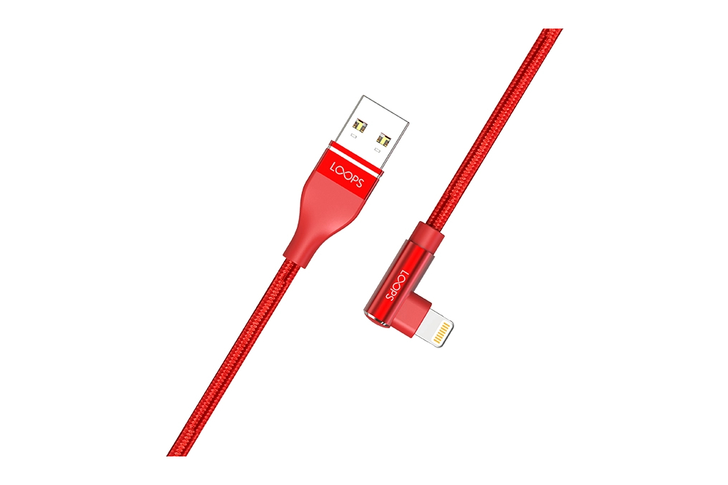 Kabel Gaming Lightning - USB 1m Loops RED 2