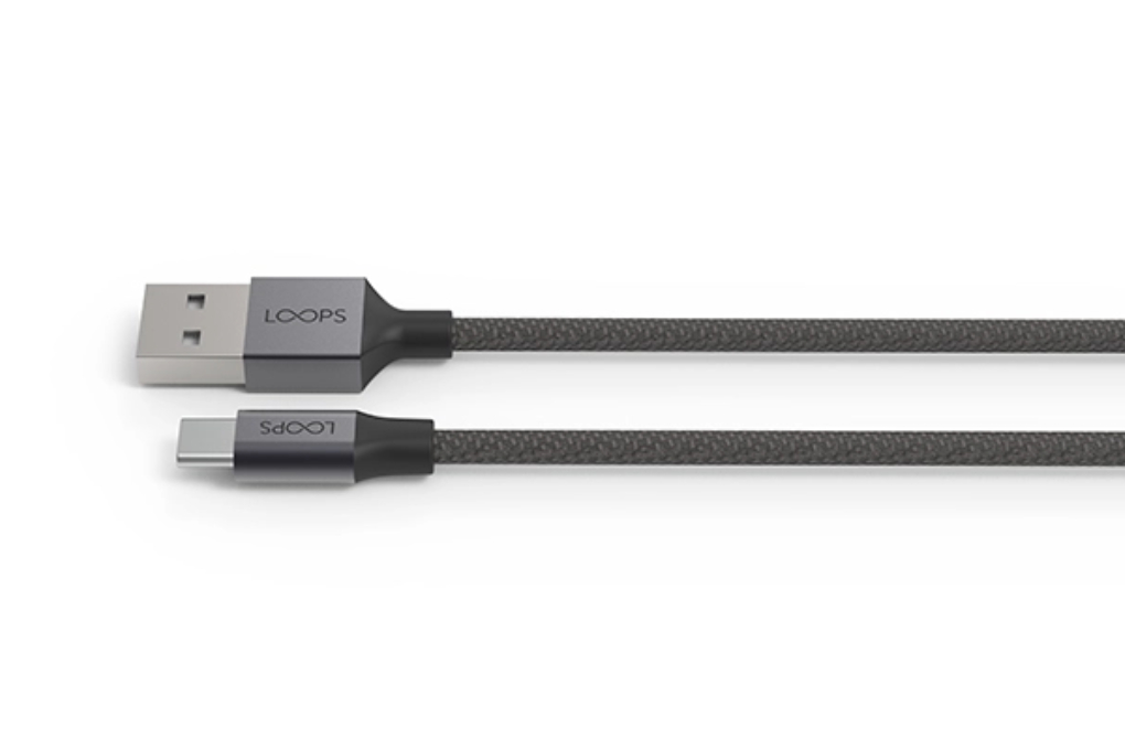 Kabel Type A - Type C 1.2m Nylon Loops GREY