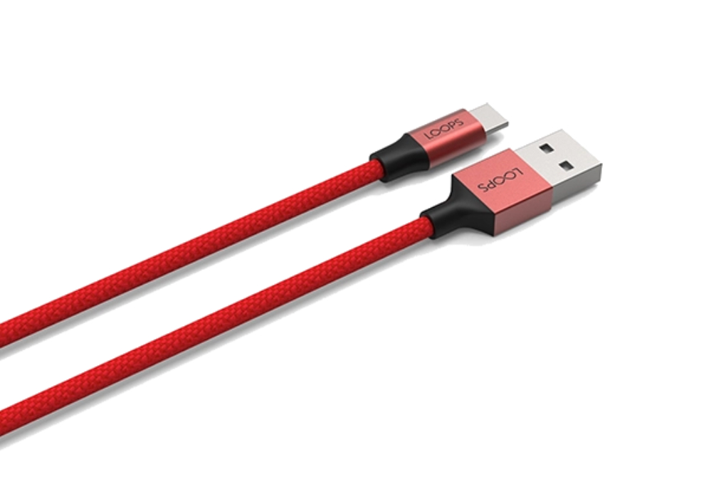 Kabel Micro USB Nylon 1.2m Loops RED 2