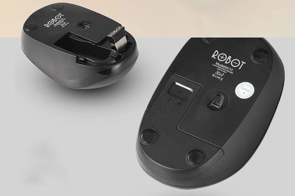 Mouse Nirkabel Robot M210 Black