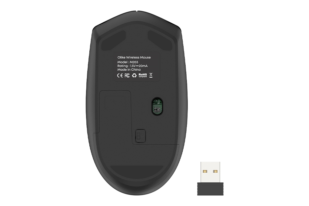 Mouse Nirkabel Olike M203 Black