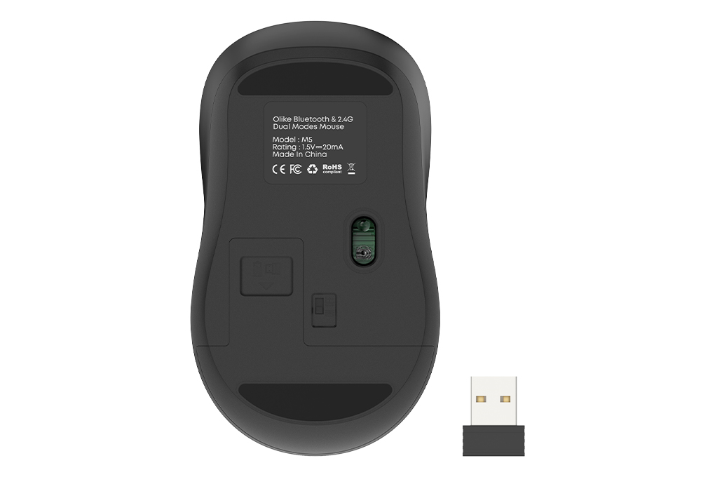 Mouse Nirkabel Bluetooth Olike M5 Black